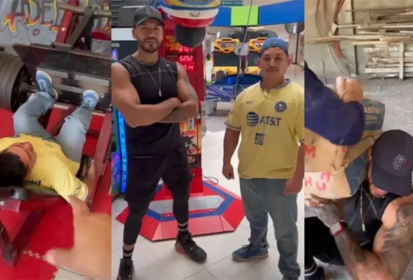 El video de la prueba entre al alba&ntilde;il y el atleta se volvi&oacute; viral en redes sociales Cr&eacute;ditos: Captura de pantalla 