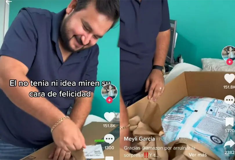 La mujer quer&iacute;a sorprender a su esposo pero nunca imagin&oacute;  que le llegar&iacute;a un producto para lavar la ropa en vez de una consola de videojuegos 