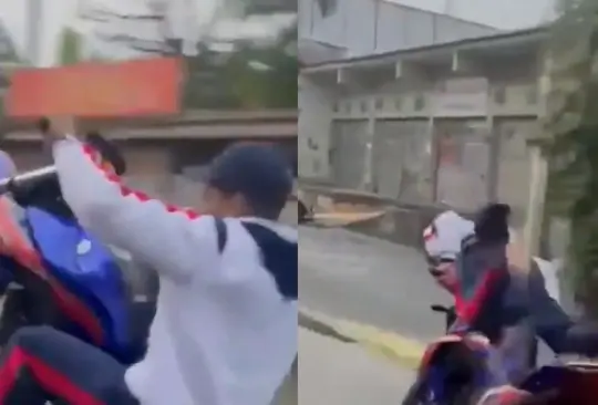 Hombre intenta hacer caballito y cae. 