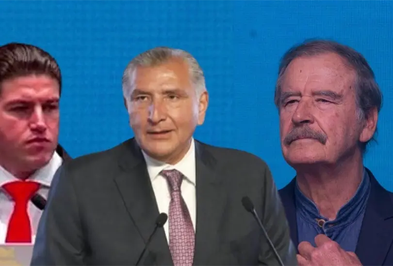 Samuel Garc&iacute;a, Ad&aacute;n Augusto L&oacute;pez y Vicente Fox. 