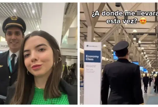 Joven muestra las ventajas de tener un esposo piloto Joven muestra las ventajas de tener un esposo piloto