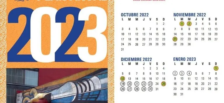 Calendario UNAM 2022-2023. Foto: captura de pantalla.