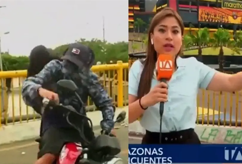 Los motocilistas intentaron asaltar a la reportera Vanessa Robles afueras del estadio Monumental