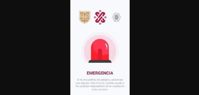 Botón de emergencia en la app 'Mi policía'. Foto: captura de pantalla.