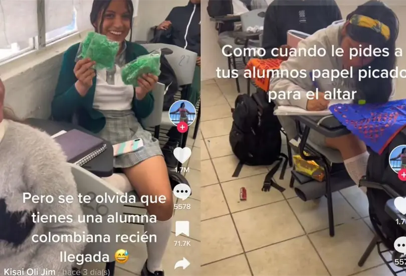 VIRAL | Maestra pide papel picado para altar de muertos y esto es lo que llev&oacute; una alumna colombiana
