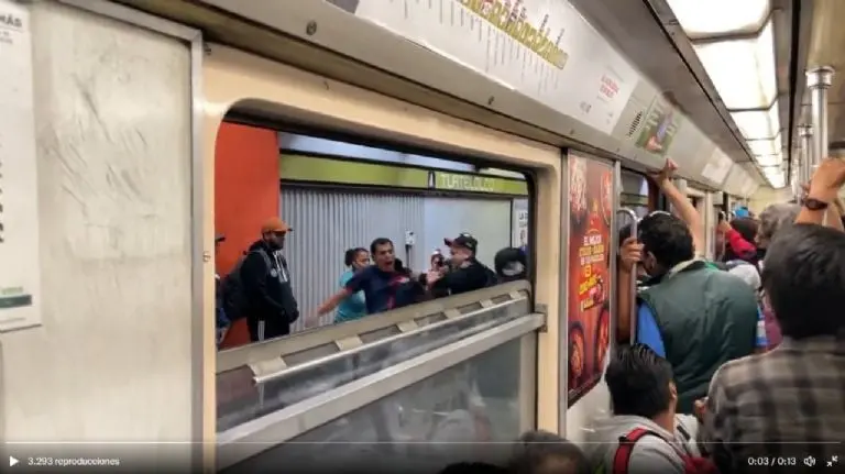 Se desata pelea campal metro - Tomada de video