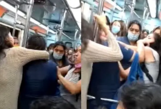 De acuerdo con testigos, la pelea comenzó por un asiento exclusivo del Metro Créditos: Captura de pantalla