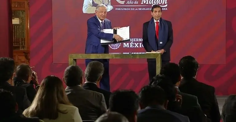 El acuerdo entre AMLO y los empresarios. Foto: captura de pantalla.