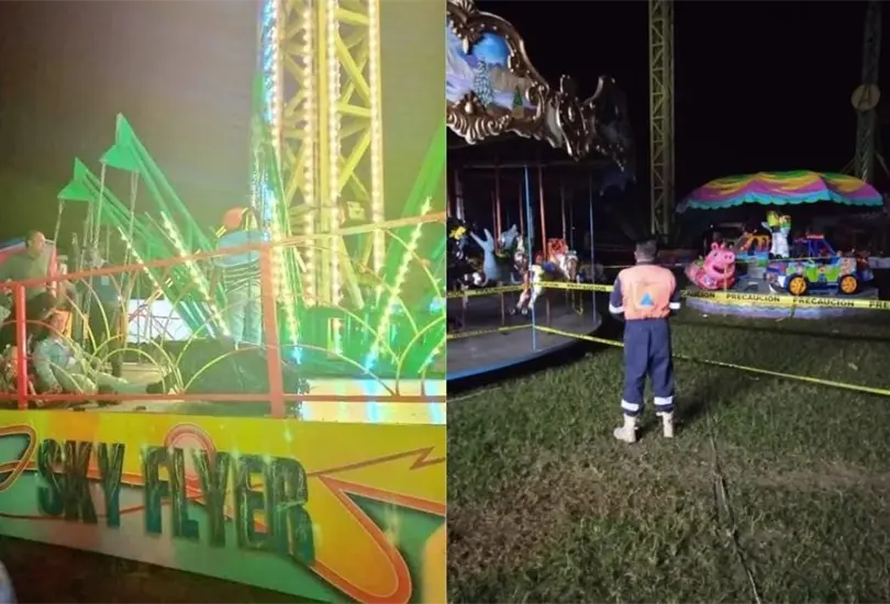 El juego mec&aacute;nico sufri&oacute; una falla y se derrumb&oacute; en las alturas Cr&eacute;ditos: Captura de pantalla 