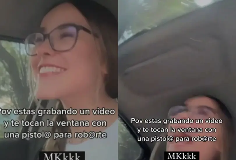 La joven logr&oacute; ahuyentar a su asaltante Cr&eacute;ditos: TikTok/ @camiosppp