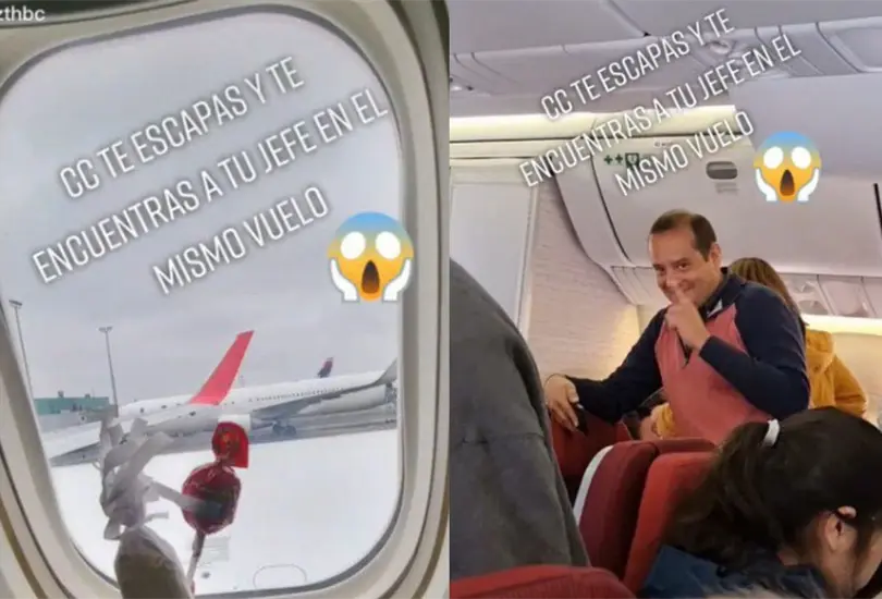 La joven se escap&oacute; de su trabajo y jam&aacute;s imagin&oacute; que su jefe estar&iacute;a en el mismo vuelo que ella abord&oacute; para irse de vacaciones