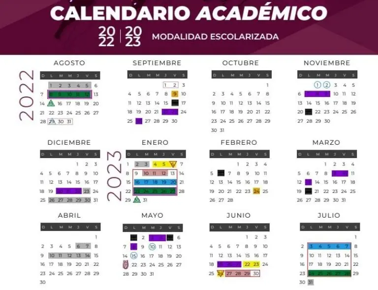 Calendario IPN 2022-2023. Foto: captura de pantalla.