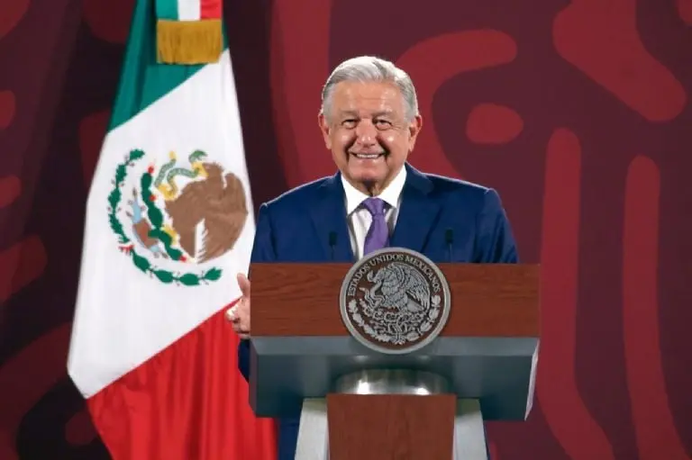 AMLO durante la conferencia de prensa mañanera. Foto: Presidencia.