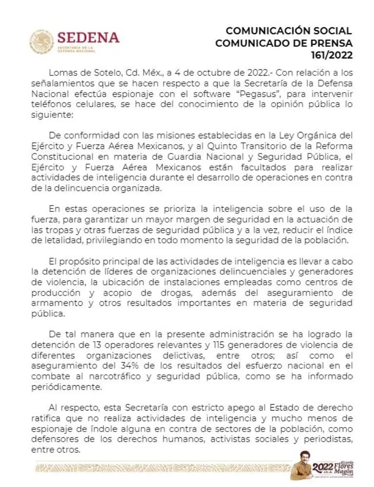Sedena niega espíar activistas - Sedena