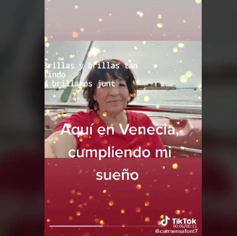 Señora cumple su sueño de viajar (TikTok)