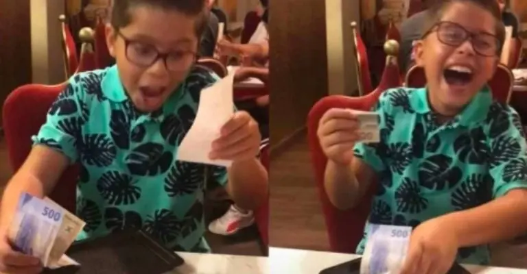 La reacción del pequeño al ver la cuenta de lo que iba a pagar se volvió viral Créditos: TikTok