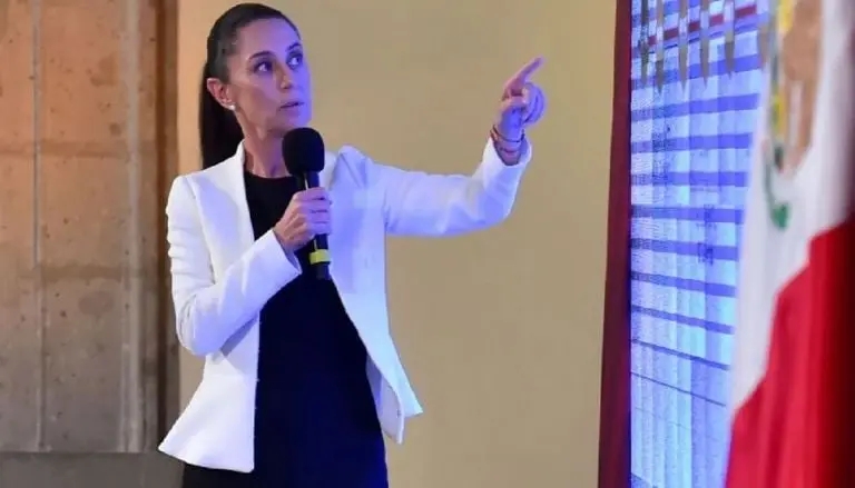 Claudia Sheinbaum en una conferencia de prensa mañanera. Foto: Instagram.