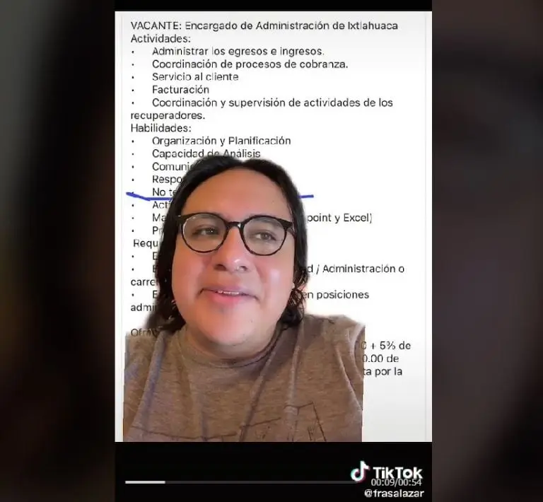 Vacante que pide no tener miedo a muertos de hace viral (TikTok)