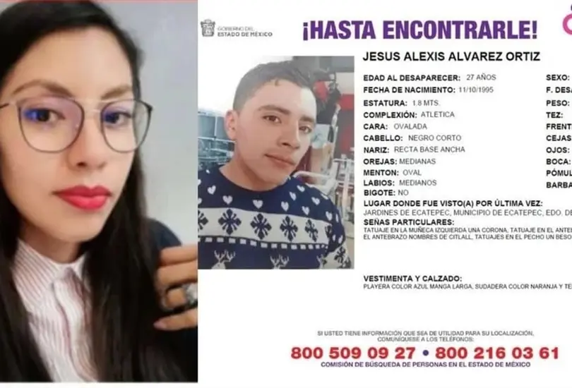 La pareja sentimental de la maestra de inglés Mónica Citlalli se encuentra desaparecido Créditos: Especial La pareja sentimental de la maestra de inglés Mónica Citlalli se encuentra desaparecido Créditos: Especial