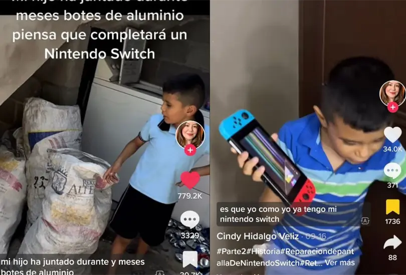 La madre del peque&ntilde;o le dijo que juntara 10 costales de latas de alumino para pagar la reparaci&oacute;n de la consola y as&iacute; valore m&aacute;s las cosas que le da con mucho esfuerzo