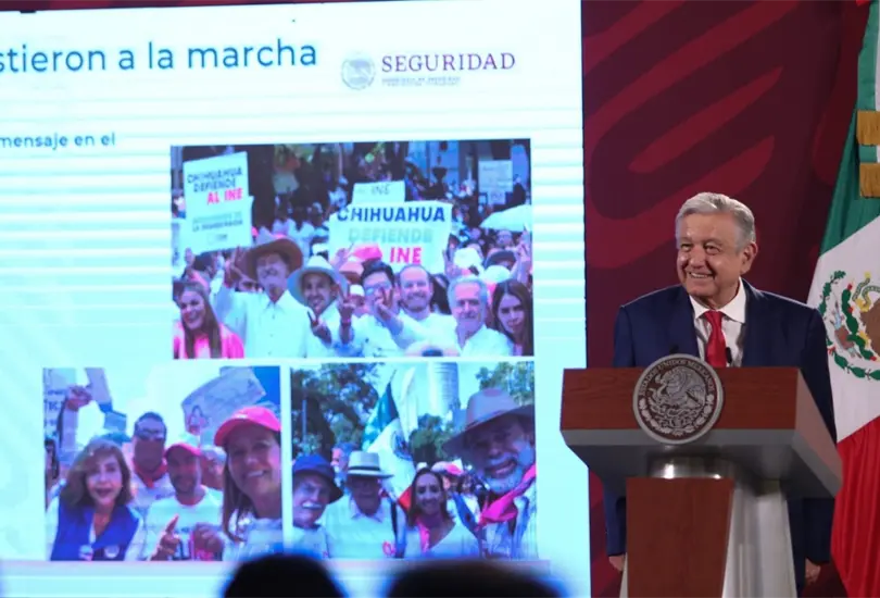 El presidente L&oacute;pez Obrador habl&oacute; sobre la marcha en su contra. 