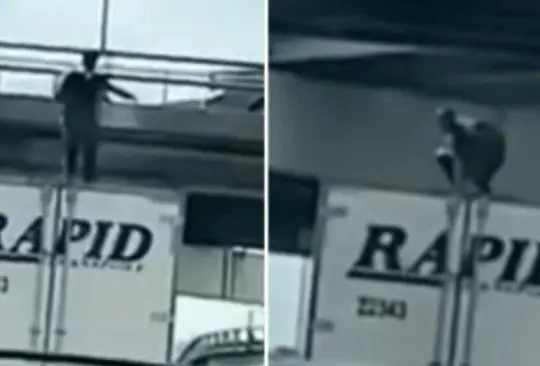 El joven de 25 años se subió al tráiler sin que el conductor se diera cuenta para grabar un video bailando en la parte superior del vehículo El joven de 25 años se subió al tráiler sin que el conductor se diera cuenta para grabar un video bailando en la parte superior del vehículo