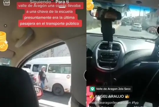 Un usuario de TikTok logró captar el momento en el que la joven logró salir de la combi luego de que el conductor se rehusara a dejarla bajar de la unidad