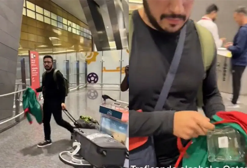 Aficionados mexicanos han presumido en redes sociales que lograron ingresar bebidas alcoh&oacute;licas al aeropuerto de Qatar 