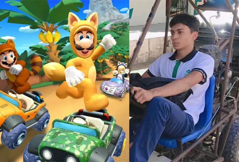 El joven Rosvel Emir del plantel de El Fuerte, Sinaloa, cre&oacute; un autom&oacute;vil para poder llegar a la escuela y no perderse ninguna de sus clases