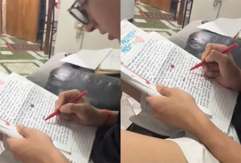 Lejos de sentir ternura por las palabras que le dedic&oacute; su novia, &eacute;l simplemente se puso a corregir la ortograf&iacute;a 