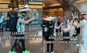 Aficionado mexicano sorprende a su llegada a Qatar; video se vuelve viral Créditos: Captura de pantalla / TikTok 