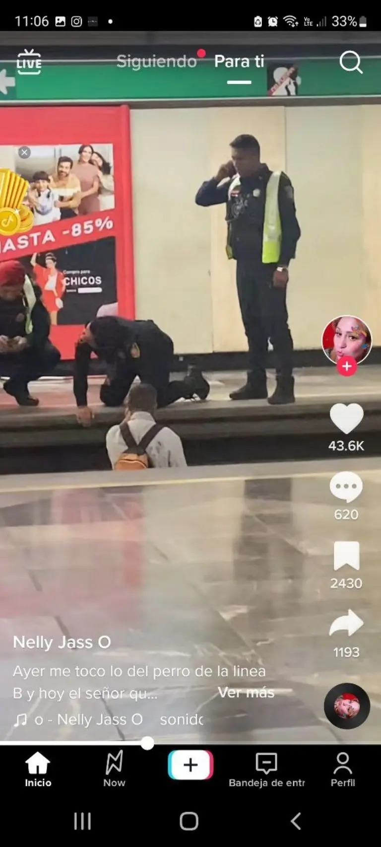 Policía salva a persona con discapacidad visual - Tomada de video