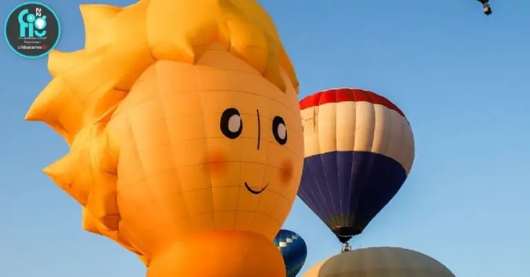 Algunos de los globos que se elevan en León. Foto: Twitter (@FIGLeon).