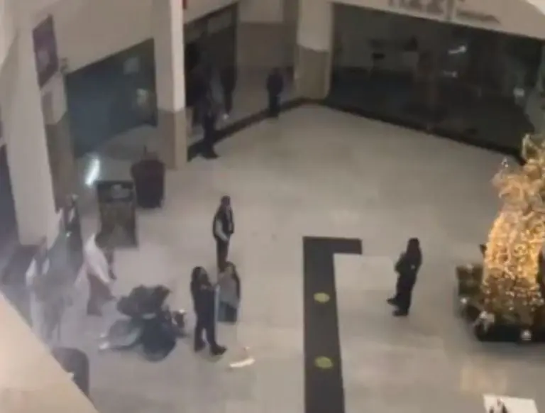 La mujer cayó desde más de 10 metros de altura. Foto: captura de pantalla.