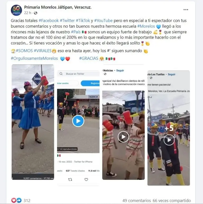 Escuela primaria organiza desfile de El Chavo del 8 (Redes sociales)