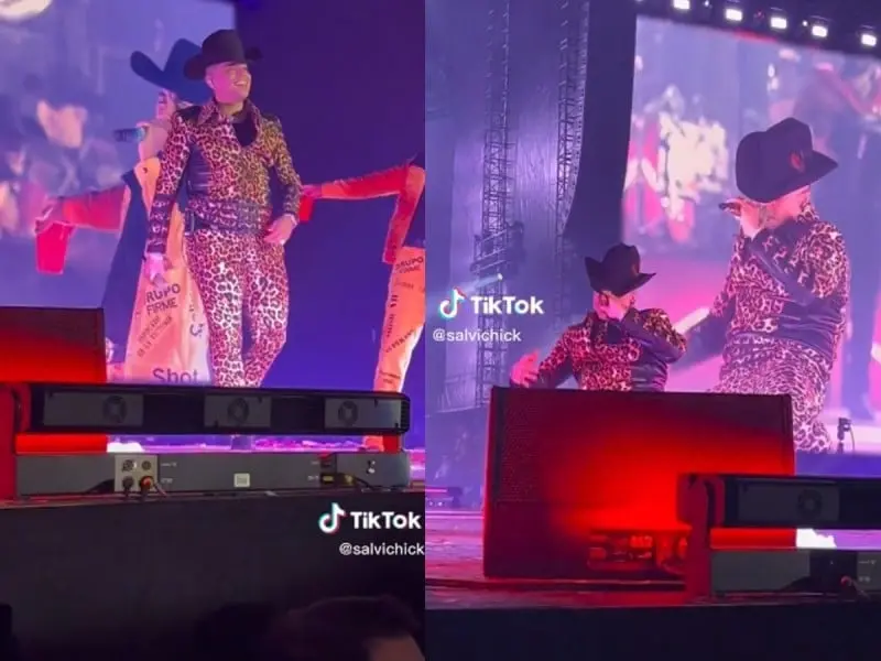 Esta fue la reacci&oacute;n del cantante al ser golpeado por un celular en pleno escenario Cr&eacute;ditos: TikTok 