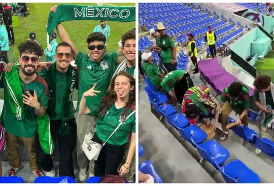 Influencers recogen basura tras el partido de México Influencers recogen basura tras el partido de México
