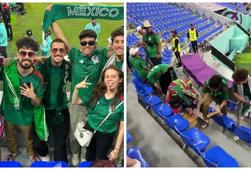 Influencers recogen basura tras el partido de M&eacute;xico