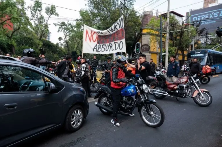 Hubo una manifestación de motociclistas. Foto: Cuartoscuro.