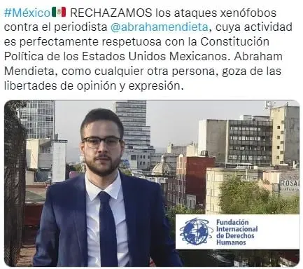 En mayo de 2021 exigió al presidente López Obrador expulsar al analista político español Abraham Mendieta por “inmiscuirse en los asuntos políticos del país”. A través de Twitter,  la International Human Rights Foundation rechazó los señalamientos de Téllez: “Rechazamos los ataques xenófobos contra el periodista @abrahamendieta, cuya actividad es perfectamente respetuosa con la Constitución Política de los Estados Unidos Mexicanos. Abraham Mendieta, como cualquier otra persona, goza de las libertades de opinión y expresión”.