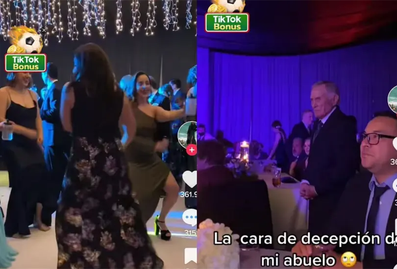 La joven bailaba La Gasolina de Daddy Yankee mientra su abuelo la miraba con gesto de desaprobaci&oacute;n 