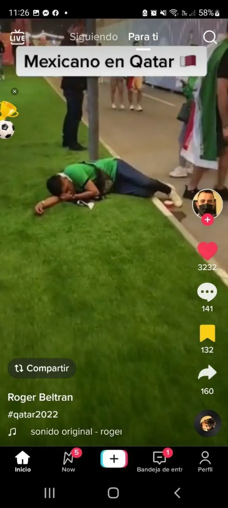 Captan a supuesto mexicano en el suelo de Qatar -Tomada de video