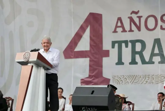 Al final de la marcha convocada por el presidente Andrés Manuel López Obrador, el jefe del Ejecutivo pronunció un discurso en el que enumero más de 100 acciones realizadas en lo que va de su sexenio.