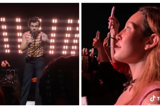 Fan exhibe infidelidad de su papá en concierto de Harry Styles Fan exhibe infidelidad de su papá en concierto de Harry Styles