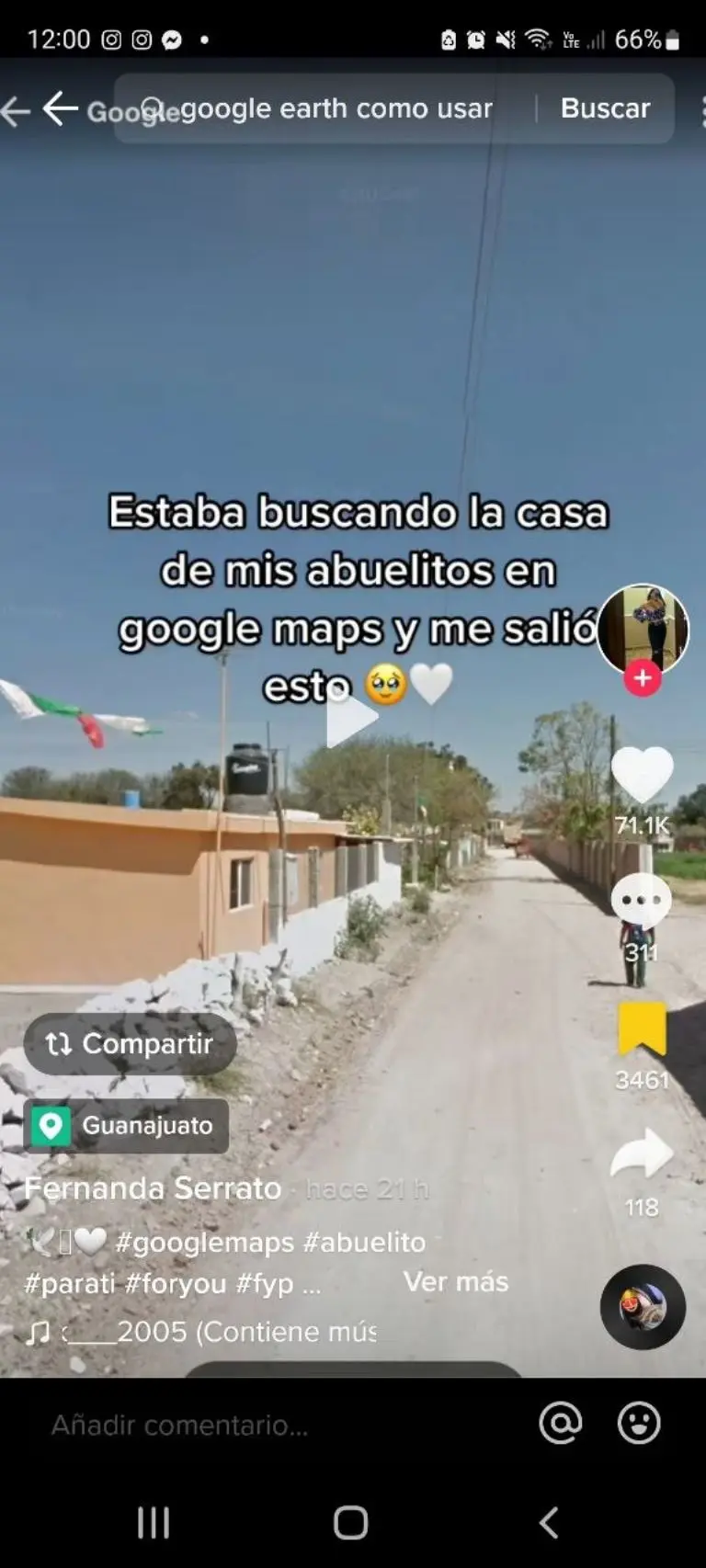 Joven encuentra a abuelito en Google Maps- Tomada de video
