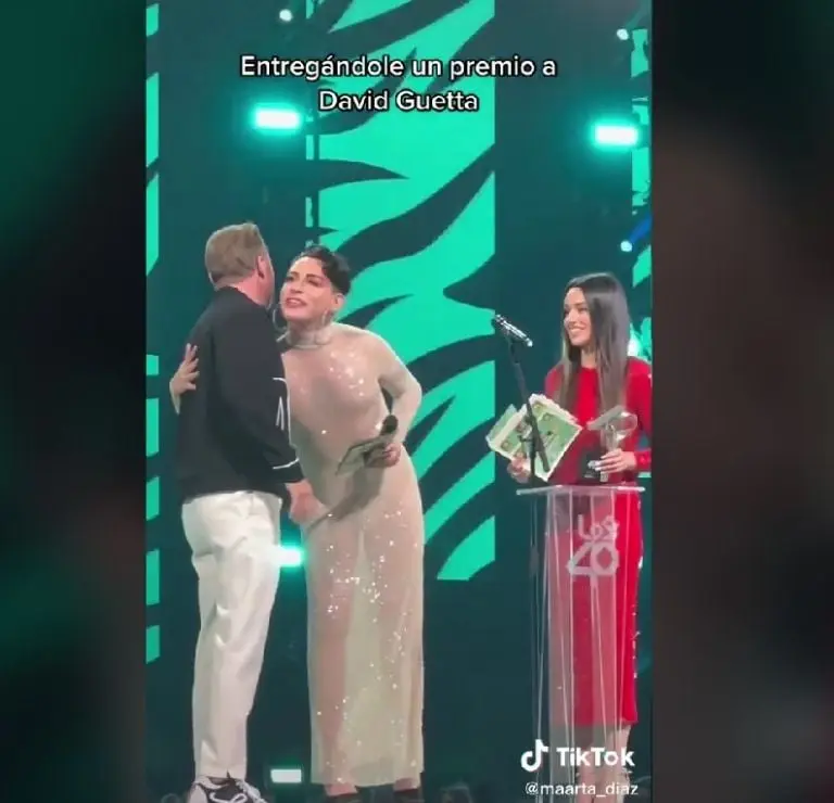 David Guetta rechaza beso de Kunno (TikTok)