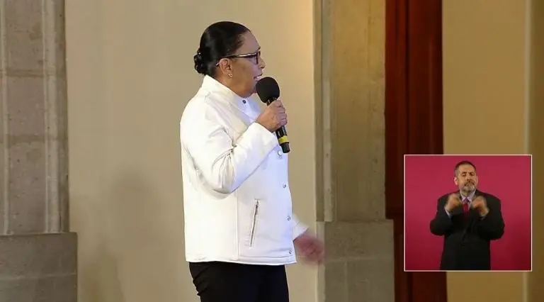 Rosa Icela Rodríguez, secretaria de Seguridad. Foto: captura de pantalla.