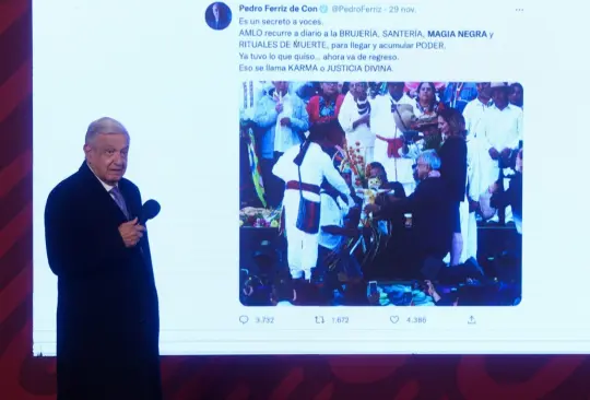 AMLO responde a Pedro Ferrz de Con por polémico mensaje. 