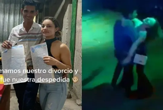 La pareja decidió festejar su divorcio con una romántica velada Créditos: Captura de pantalla 