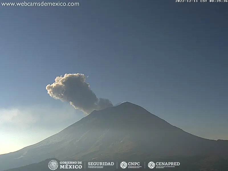 El Cenapred dio a conocer que la actividad del Popocat&eacute;petl se encuentra dentro de los par&aacute;metros de la Alerta Amarillo Fase 2
